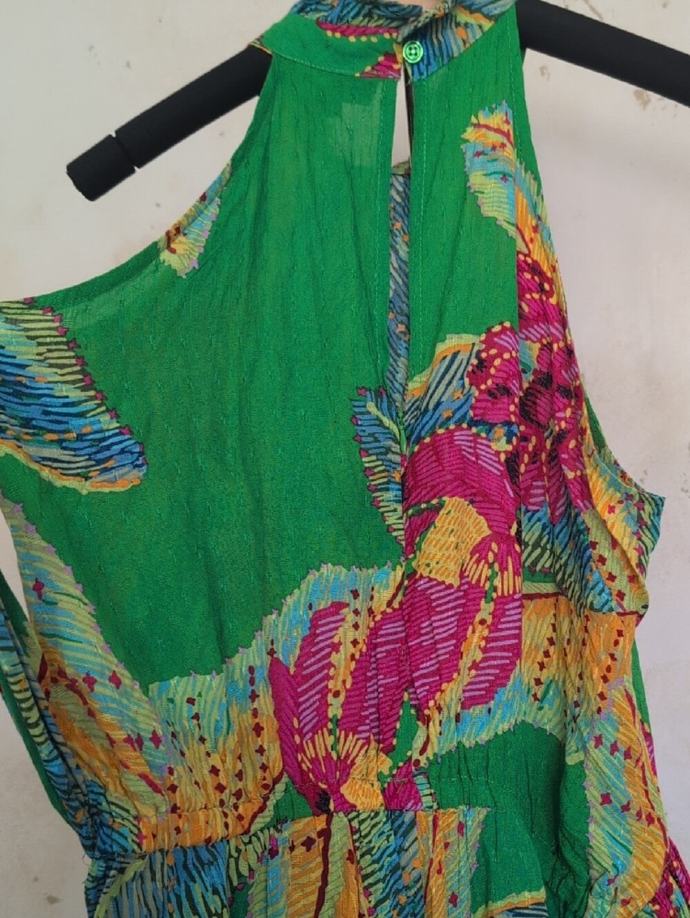 Cynthia Rowley Green Multicolor Tropical Print Romper - Picture 2 of 10